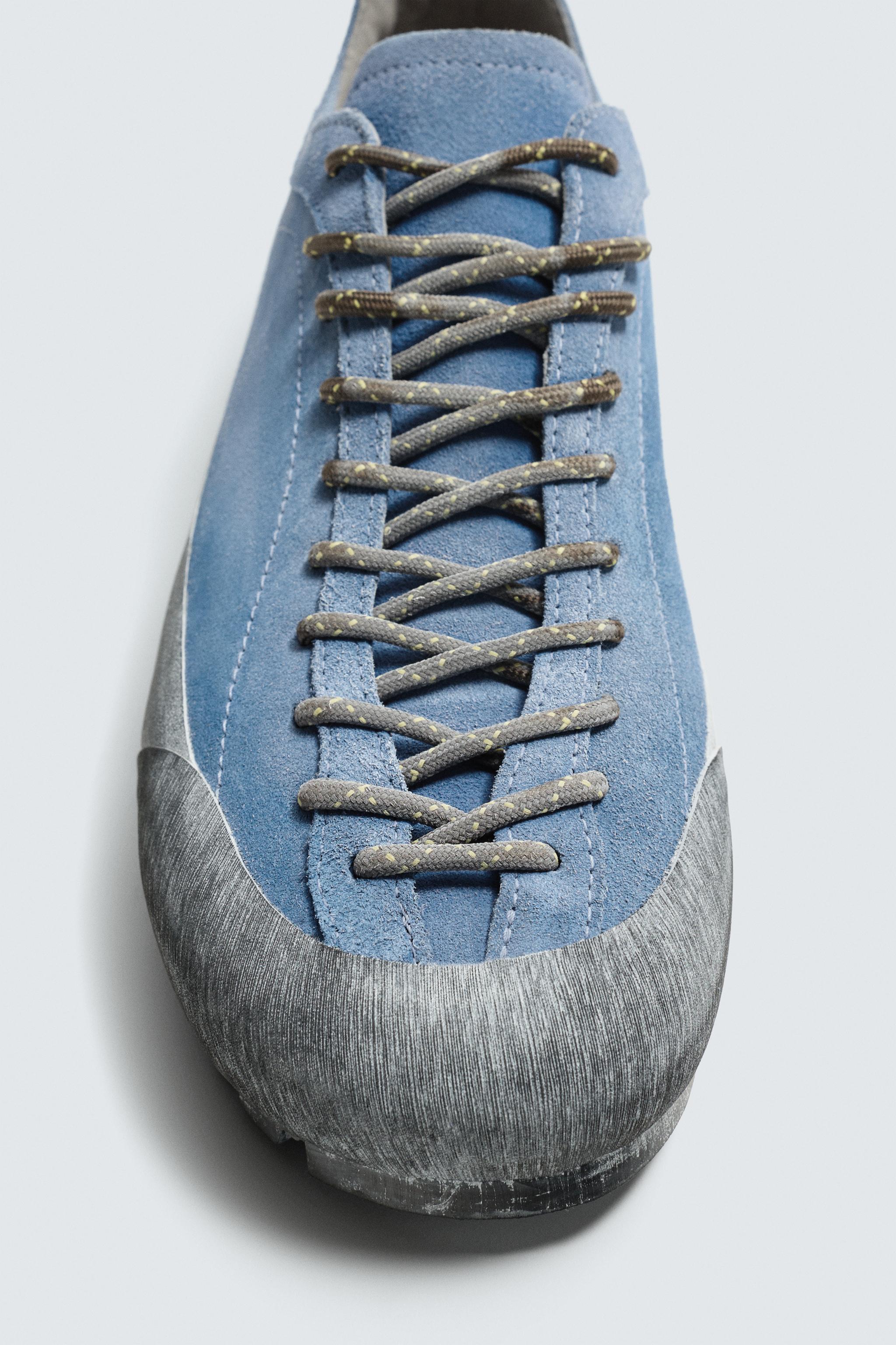 BASKETS EN CUIR SEMELLE VIBRAM® AARON LEVINE X ZARA